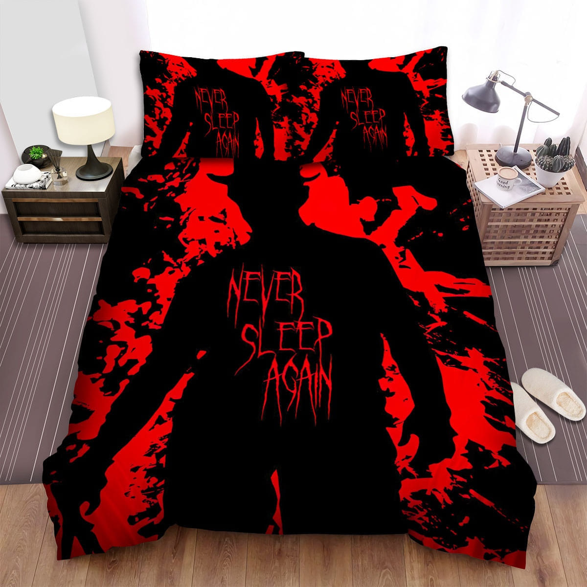 A Nightmare On Elm Street Movie Art Bedding Set, Duvet Cover Gift For Christmas, Birthday, Thanksgiving, For Halloween