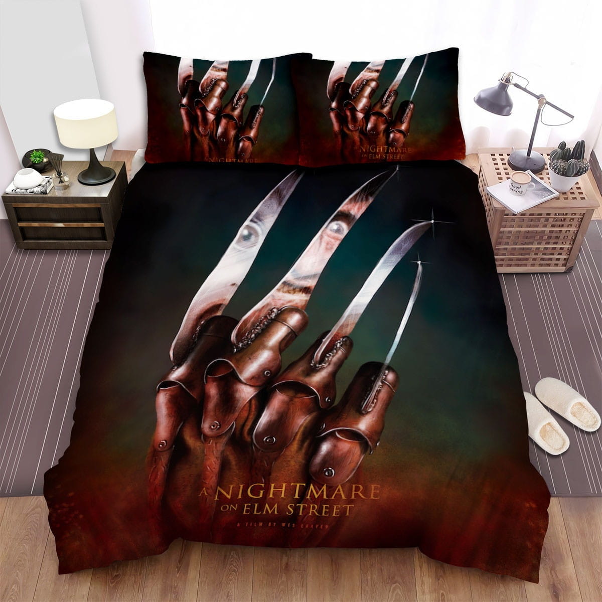 A Nightmare On Elm Street Movie Art Bedding Sets – Duvet Cover, Flatsheet, Pillowcases Perfect Gift For Fans, For Halloween