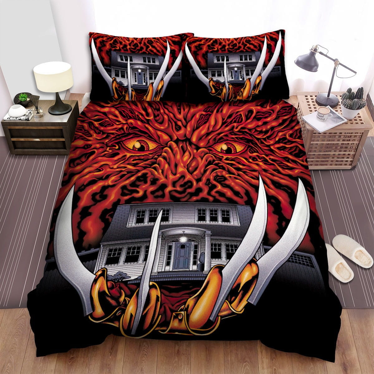 A Nightmare On Elm Street Movie Lion Photo Bedding Set, Duvet Cover Gift For Christmas, Birthday, Thanksgiving, For Halloween