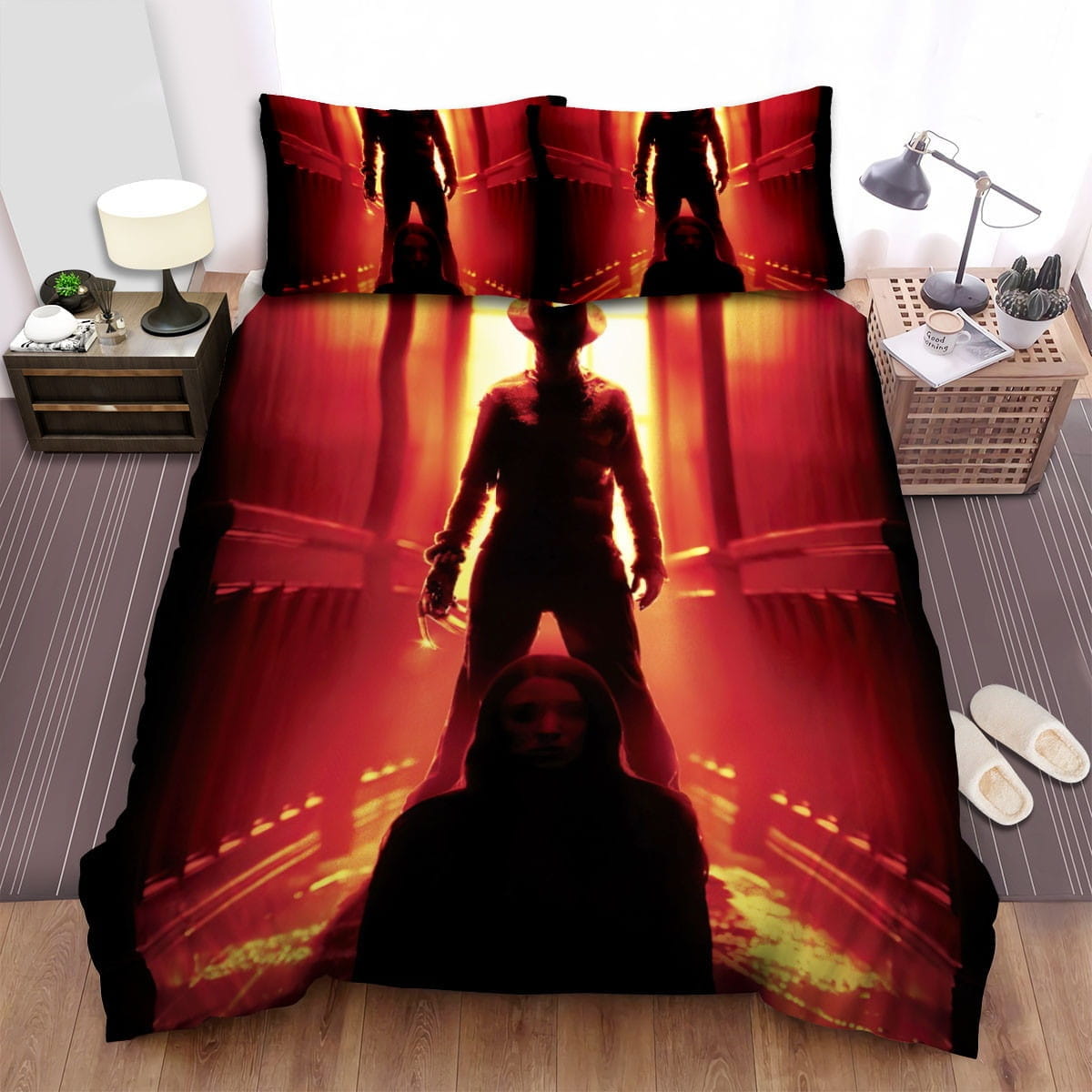 A Nightmare On Elm Street Movie Poster Bedding Sets, Duvet Cover Flatsheet Gift For Wife, Husband, Besties, For Halloween