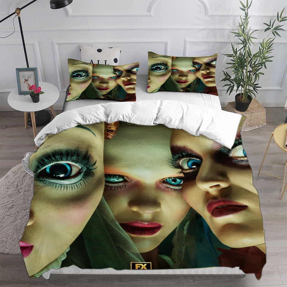 American Horror Stories Bedding Sets Duvet Cover, Flatsheet, Pillowcases Perfect Gift For Fans, For Halloween