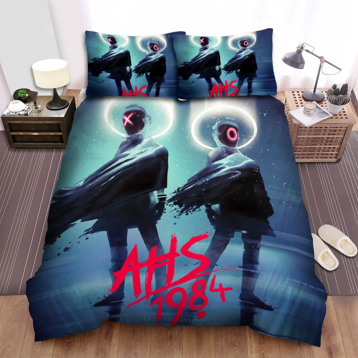 American Horror Story 1984 Movie Poster Bedding Set, Duvet Cover Gift For Christmas, Birthday, Thanksgiving, For Halloween