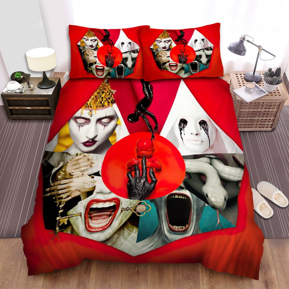 American Horror Story Circle Movie Poster Bedding Sets, Duvet Cover Flatsheet Gift For Wife, Husband, Besties, For Halloween