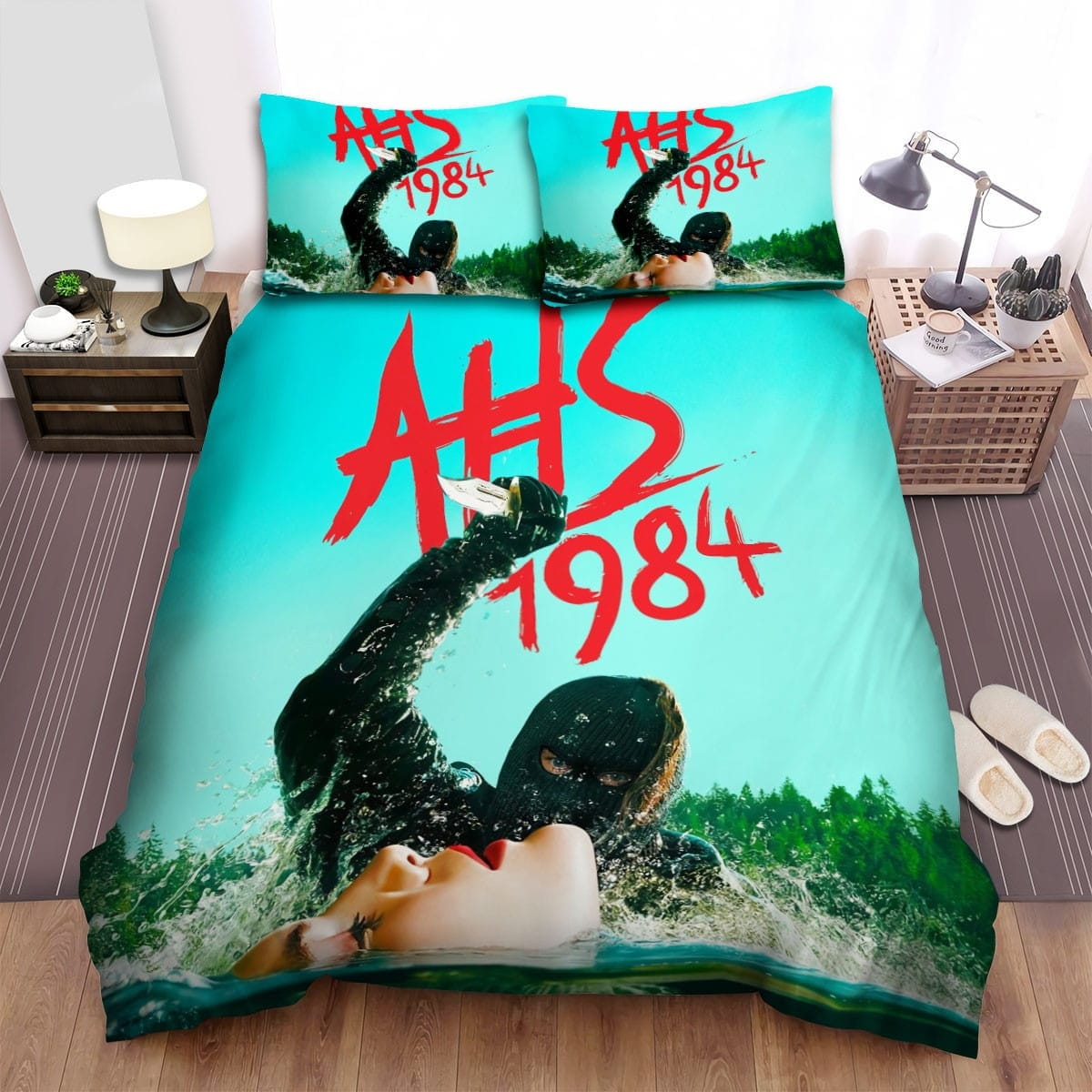 American Horror Story Homicide Movie Poster Bedding Sets – Duvet Cover, Flatsheet, Pillowcases Perfect Gift For Fans, For Halloween