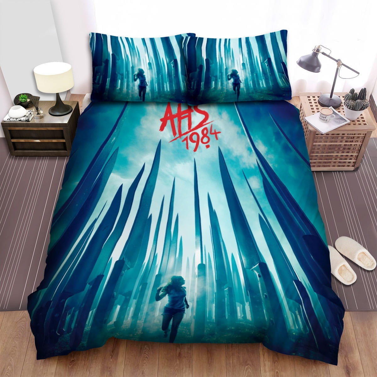 American Horror Story Knife Maze Movie Poster Decorative Bedding Sets with Duvet Cover, Flatsheet, Pillowcases, For Halloween