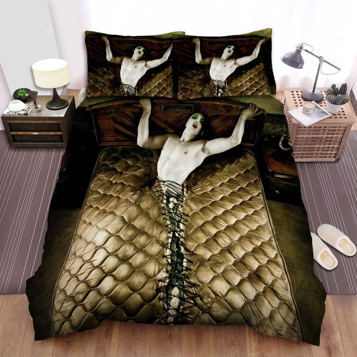 American Horror Story Movie Poster Bedding Sets, Duvet Cover Flatsheet Gift For Wife, Husband, Besties, For Halloween