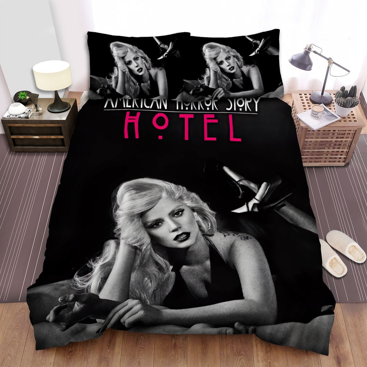 American Horror Story Once You Check In Movie Poster Bedding Set, Duvet Cover Gift For Christmas, Birthday, Thanksgiving, For Halloween