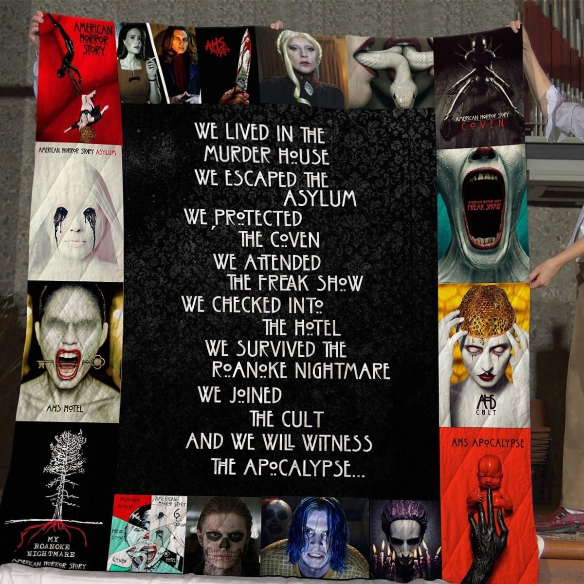 American Horror Story Quilt, Blanket Gift For Birthday, Halloween, Christmas, Thanksgiving