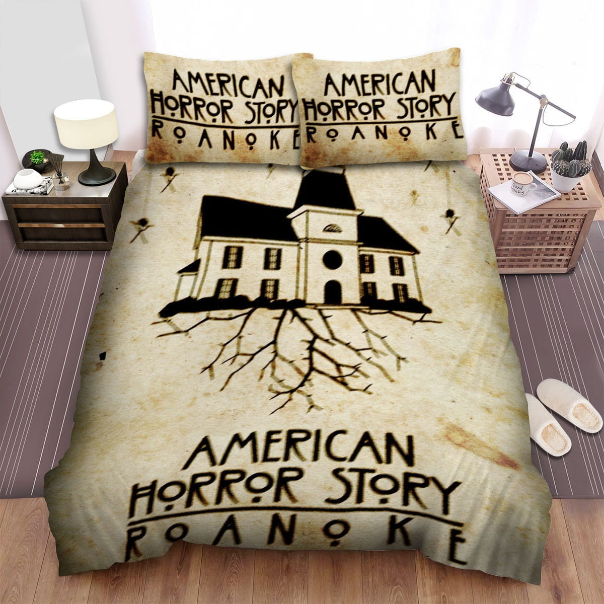 American Horror Story Roanoke Movie Poster Decorative Bedding Sets with Duvet Cover, Flatsheet, Pillowcases, For Halloween