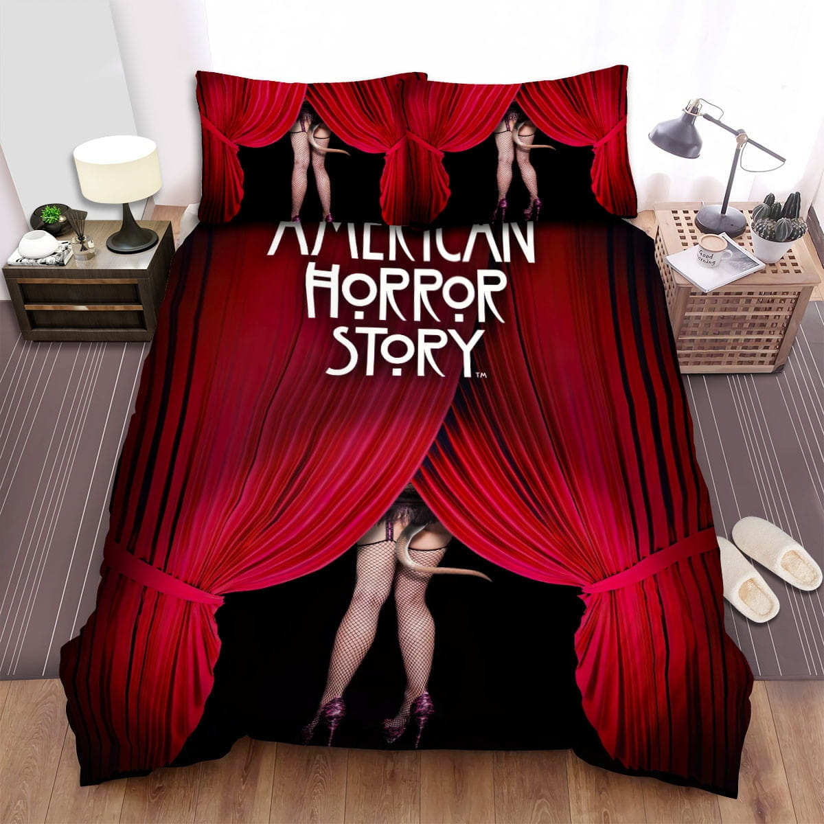 American Horror Story Stage Movie Poster Decorative Bedding Sets with Duvet Cover, Flatsheet, Pillowcases, For Halloween