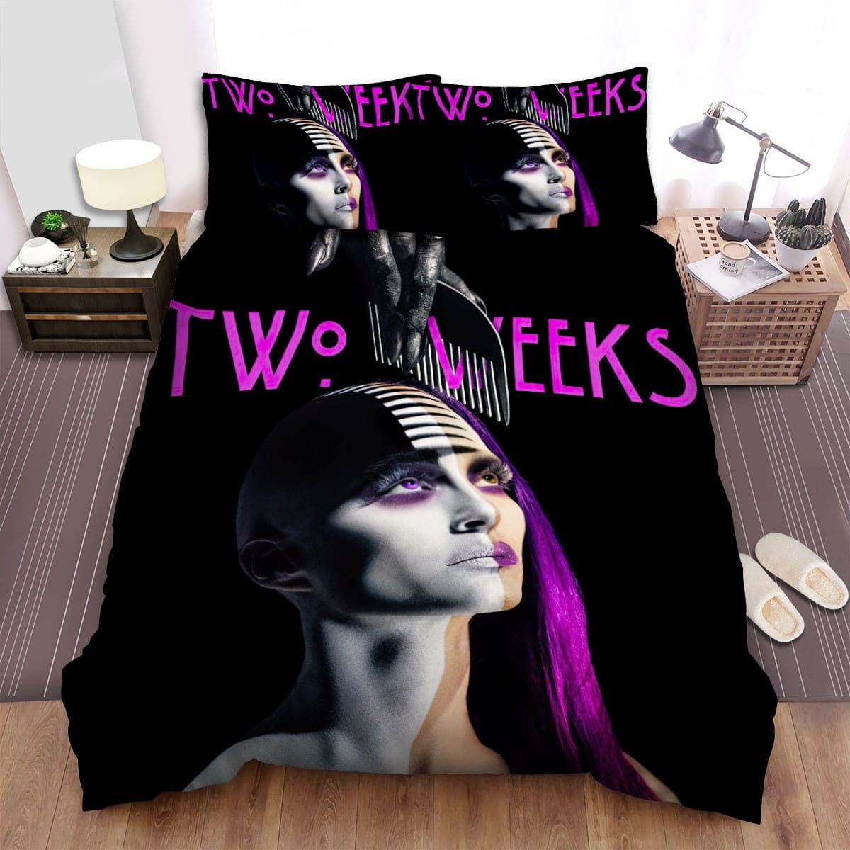 American Horror Story Two Weeks Movie Poster Bedding Set, Duvet Cover Gift For Christmas, Birthday, Thanksgiving, For Halloween