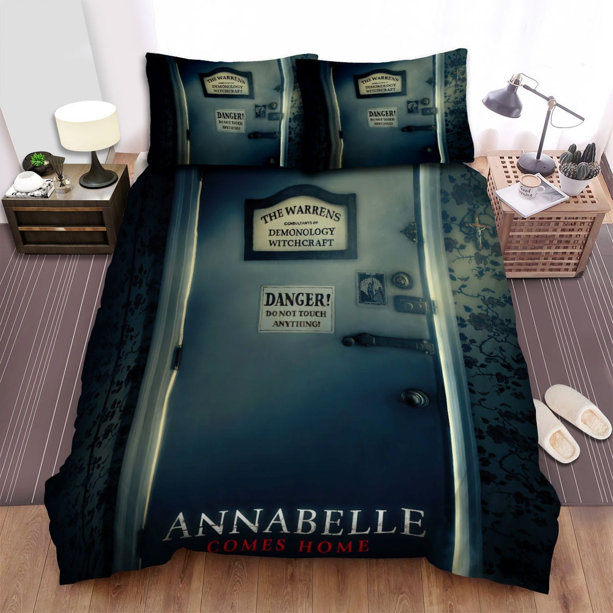 Annabelle Comes Home Door Photo Movie Bedding Sets Duvet Cover, Flatsheet, Pillowcase For Your Lover, For Halloween