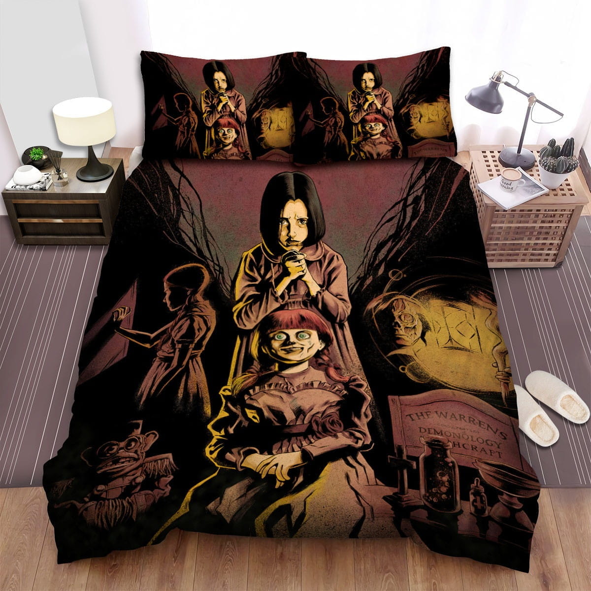 Annabelle Comes Home Movie Poster Ix Decorative Bedding Sets with Duvet Cover, Flatsheet, Pillowcases, For Halloween