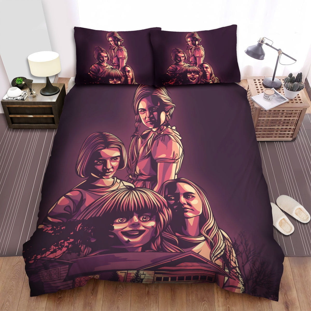 Annabelle Comes Home Movie Purple Filter Photo Bedding Set, Duvet Cover Gift For Christmas, Birthday, Thanksgiving, For Halloween