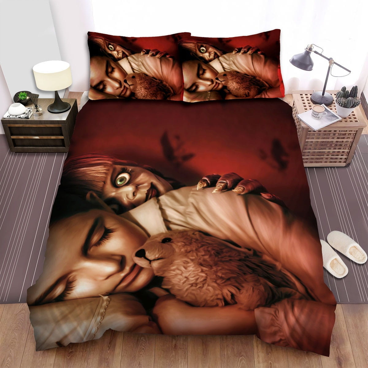 Annabelle Comes Home Movie Sleep Photo Bedding Sets Duvet Cover, Flatsheet, Pillowcase For Your Lover, For Halloween