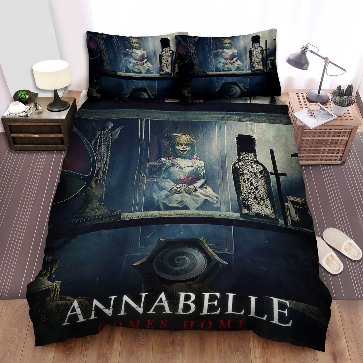 Annabelle Comes Home Movie Storehouse Photo Decorative Bedding Sets with Duvet Cover, Flatsheet, Pillowcases, For Halloween