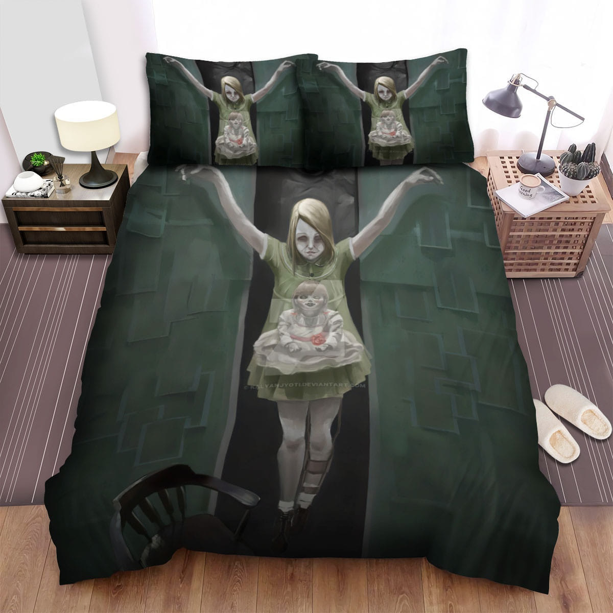 Annabelle: Creation Movie Hurt Photo Bedding Set, Duvet Cover Gift For Christmas, Birthday, Thanksgiving, For Halloween