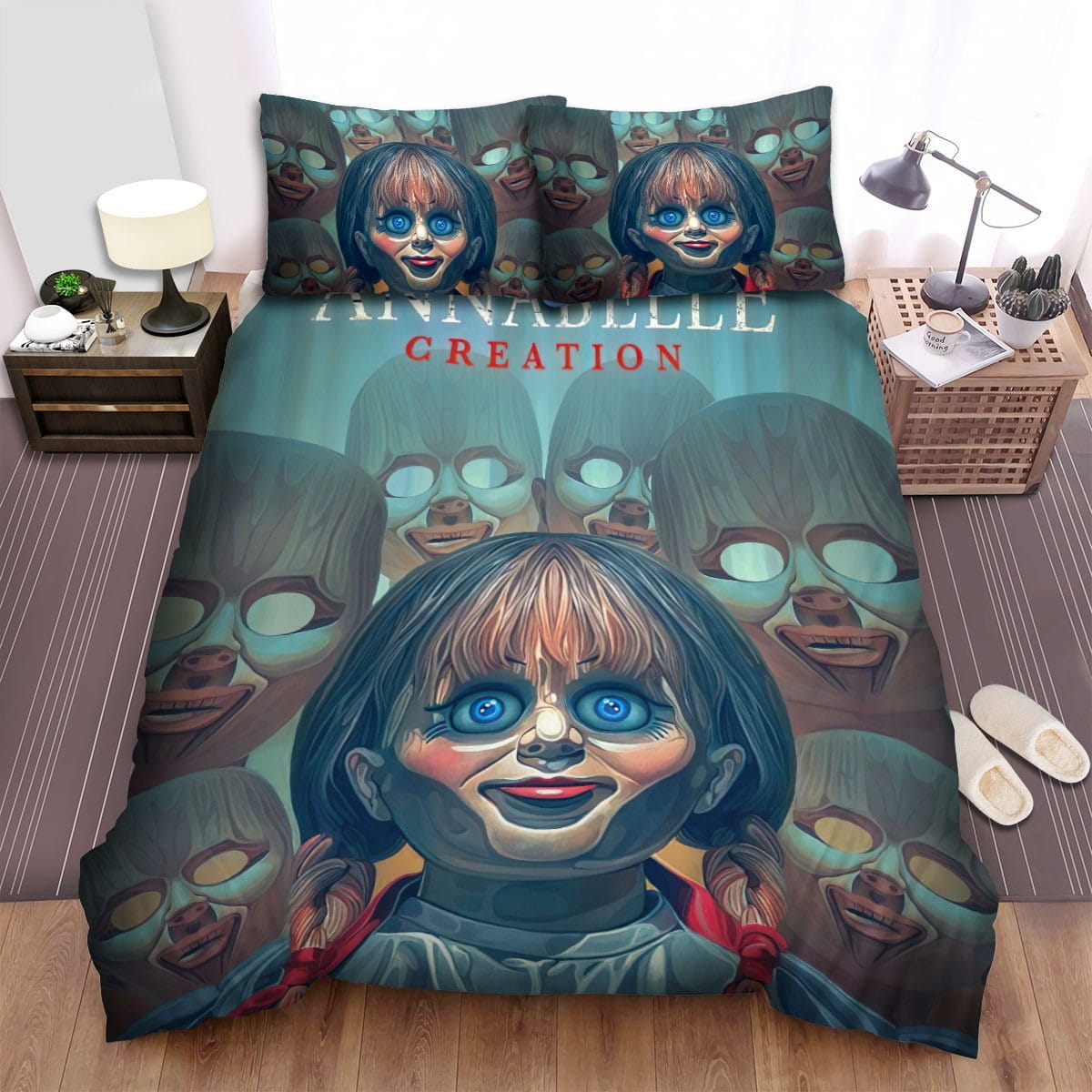 Annabelle: Creation Movie Poster Iii Photo Bedding Sets, Duvet Cover Flatsheet Gift For Wife, Husband, Besties, For Halloween