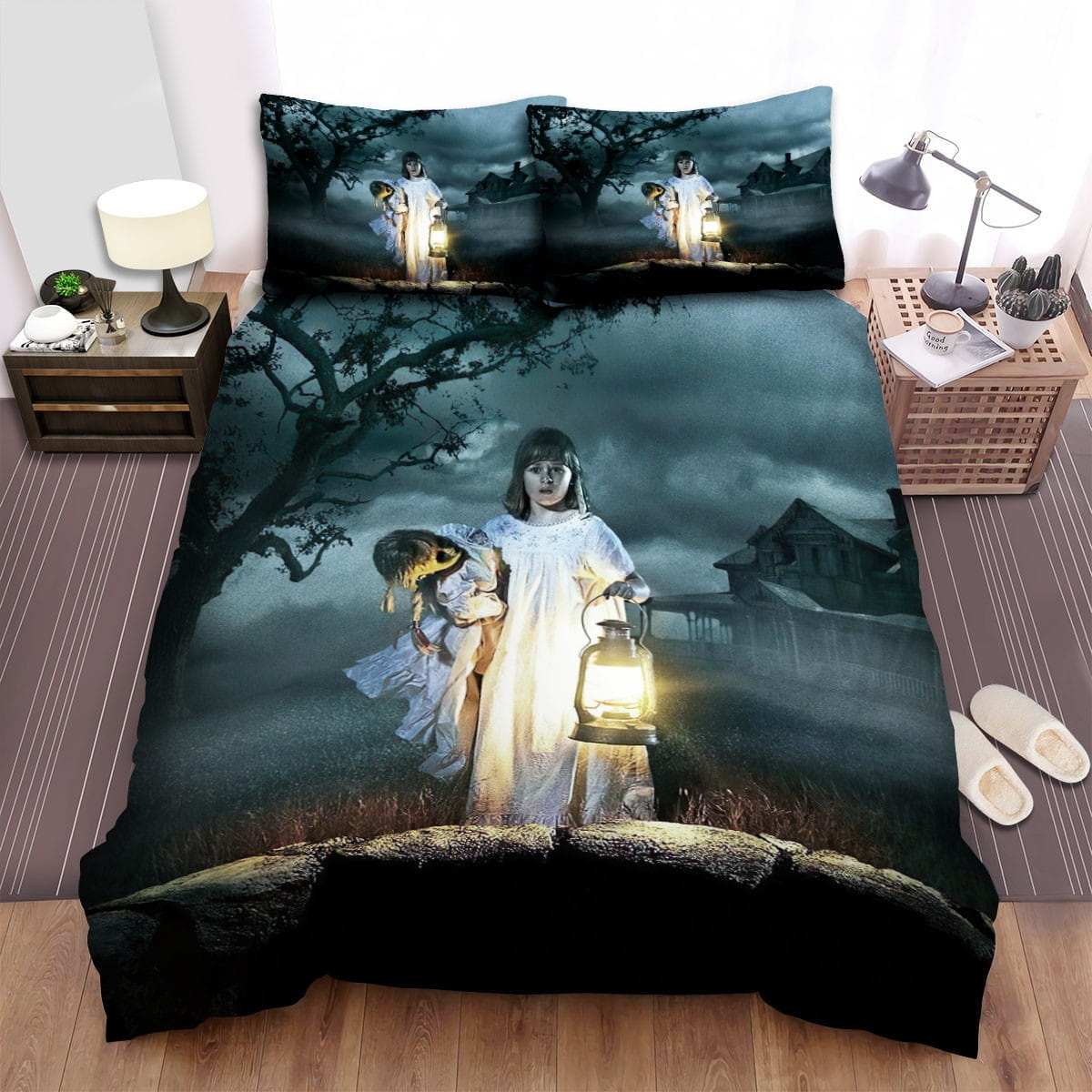 Annabelle: Creation Movie Wells Photo Bedding Sets, Duvet Cover Flatsheet Gift For Wife, Husband, Besties, For Halloween