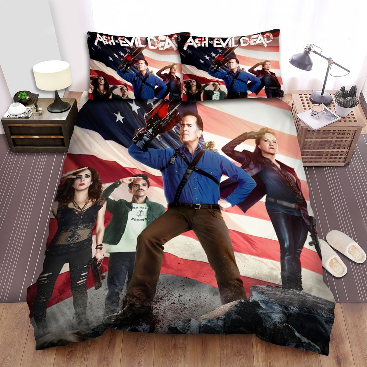Ash Vs Evil Dead (2015-2018) Glory Gory Hallelujah Bedding Sets Duvet Cover, Flatsheet, Pillowcase For Your Lover, For Halloween