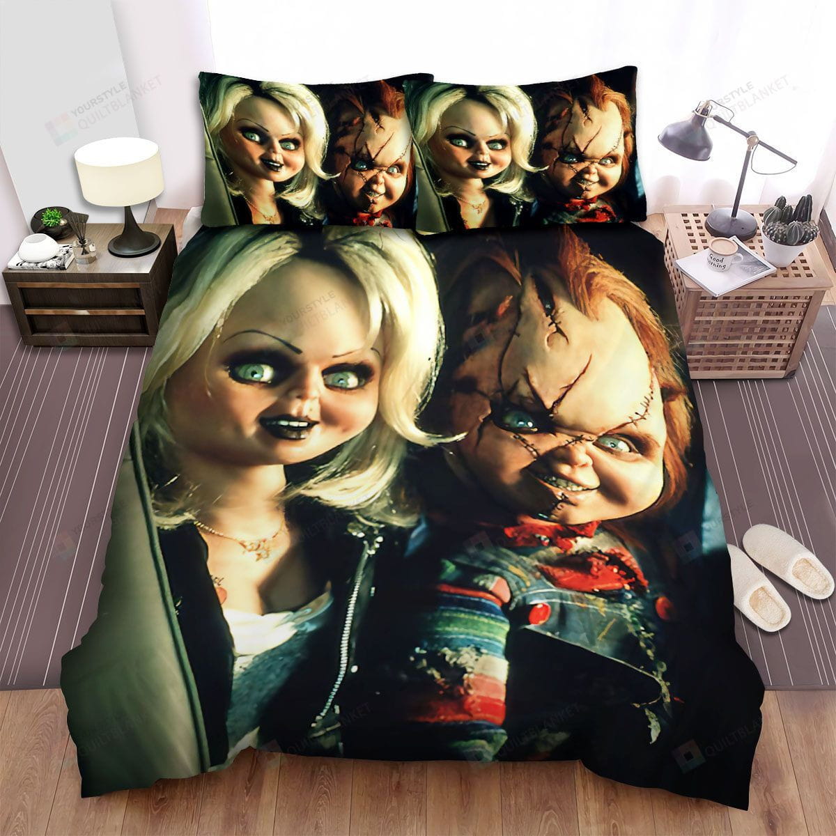 Bride Of Chucky (1998) Dvd Movie Poster Duvet Cover, Bedding Set Gift For Christmas, Black Friday, Thanksgiving, For Halloween