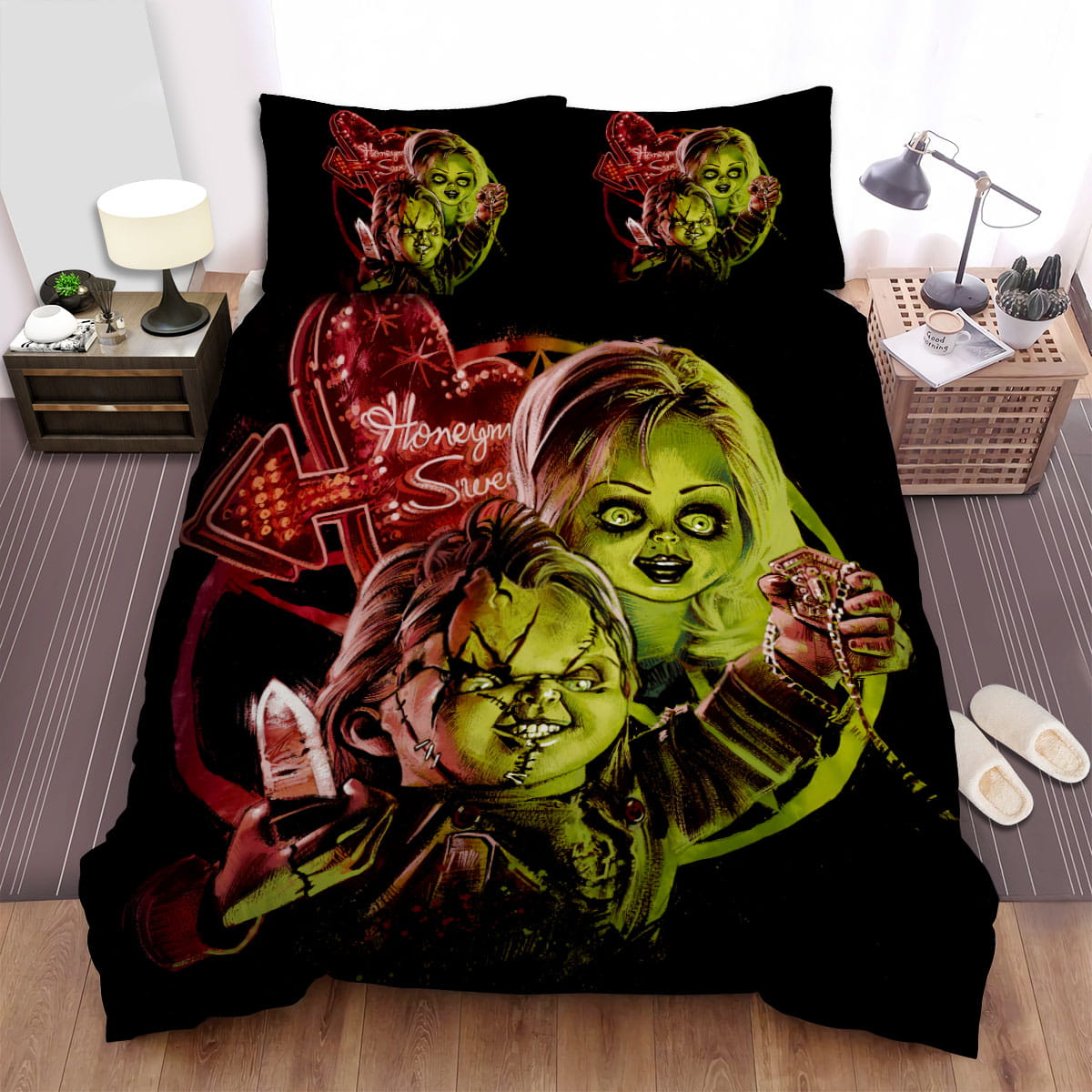 Bride Of Chucky (1998) Movie Poster Fanart Bed Sheets Spread Duvet Cover Bedding Sets, For Halloween