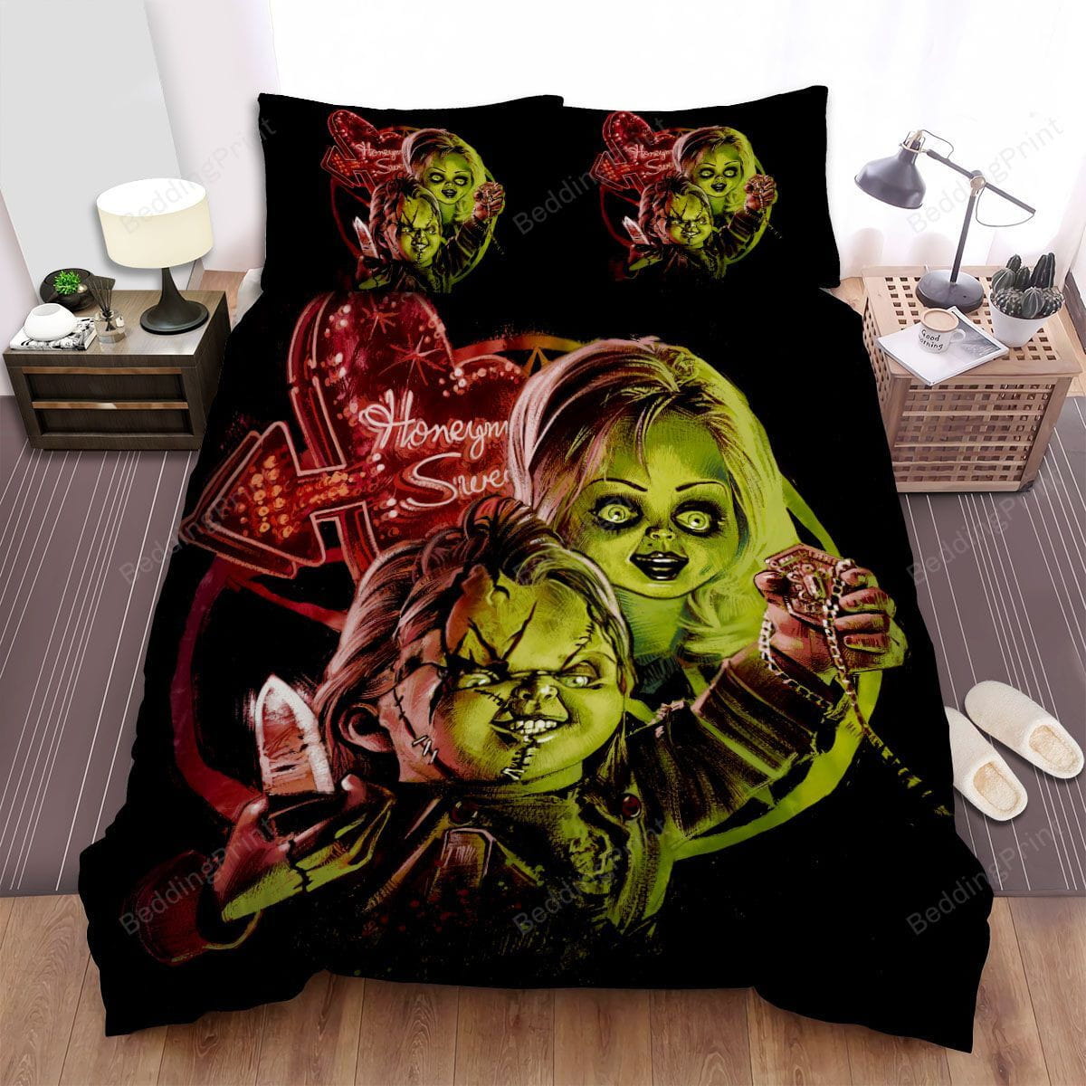 Bride Of Chucky (1998) Movie Poster Fanart Duvet Cover, Bedding Set Gift For Christmas, Black Friday, Thanksgiving, Black Friday, For Halloween