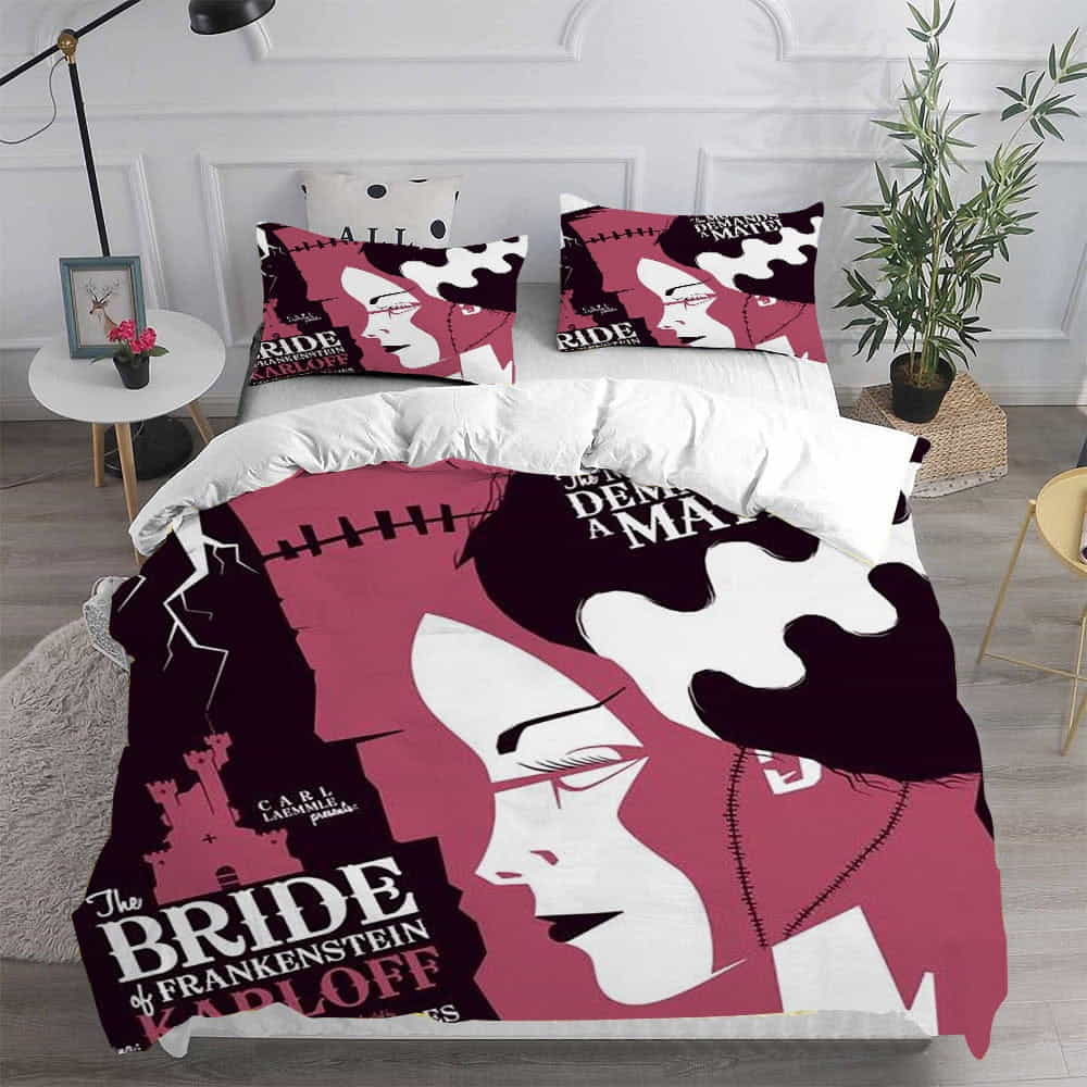 Bride of Frankenstein Bedding Sets Gift For Mother’s day, Father’s day, Independence Day, For Halloween