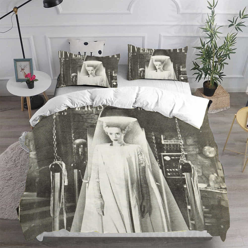 Bride of Frankenstein Bedding Sets Gifts For Family Members Father’s Day, For Halloween
