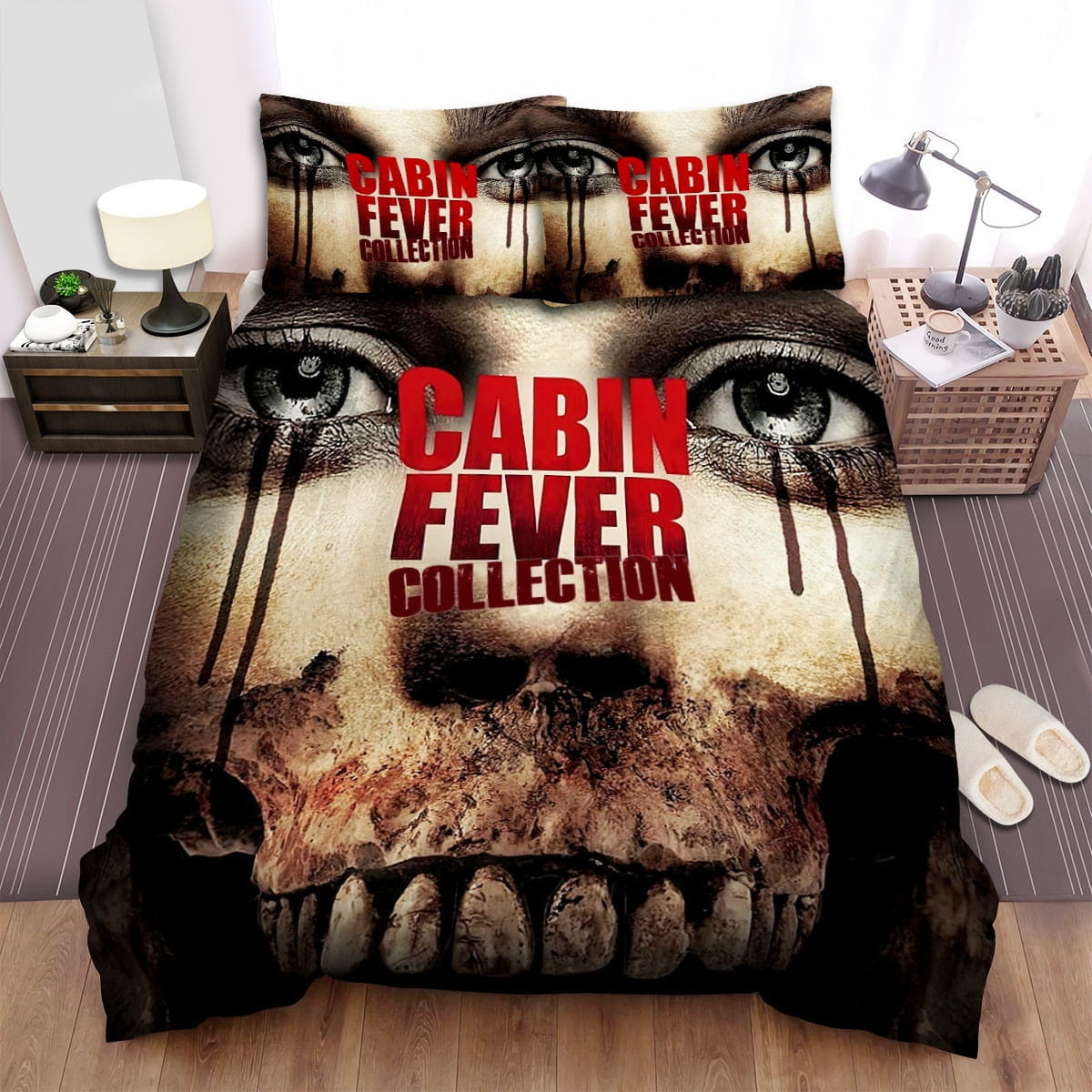 Cabin Fever (2002) Collection Movie Poster Bedding Sets, Duvet Cover Flatsheet Gift For Halloween, Thanksgiving, Christmas