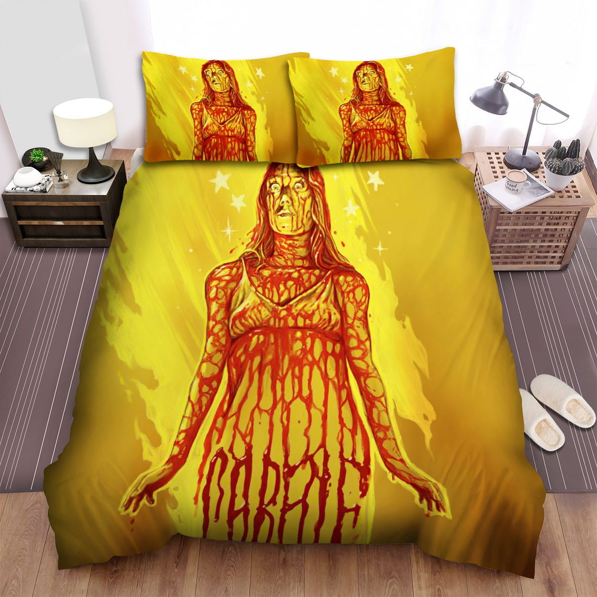 Carrie (1976) Movie Digital Art 2 Decorative Bedding Sets with Duvet Cover, Flatsheet, Pillowcases, For Halloween
