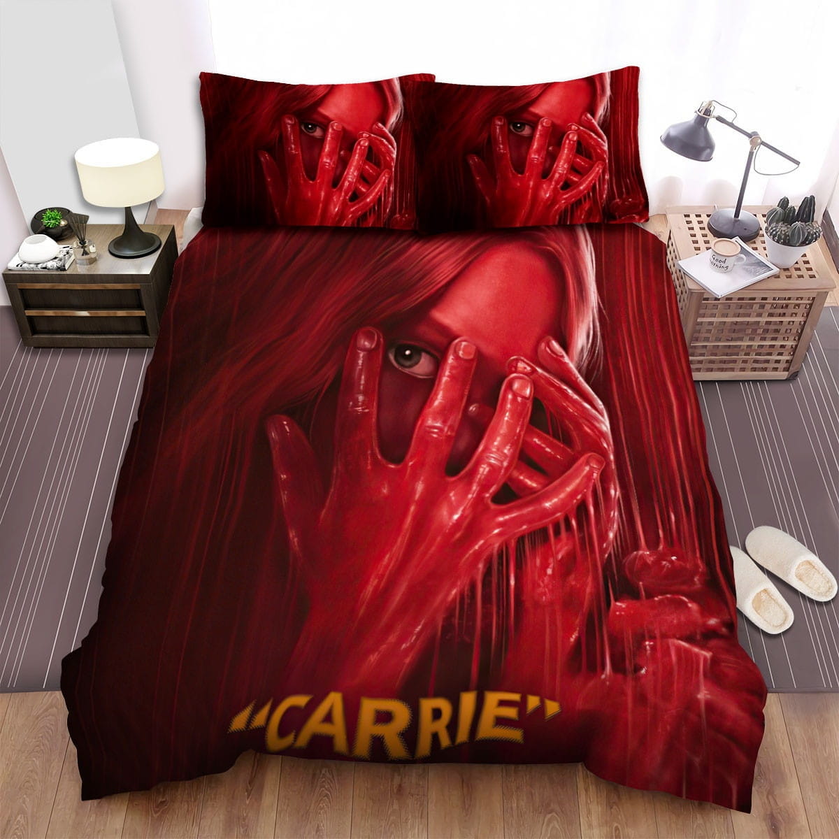 Carrie (1976) Movie Digital Art 3 Bedding Sets – Duvet Cover, Flatsheet, Pillowcases For Every Bedroom, For Halloween