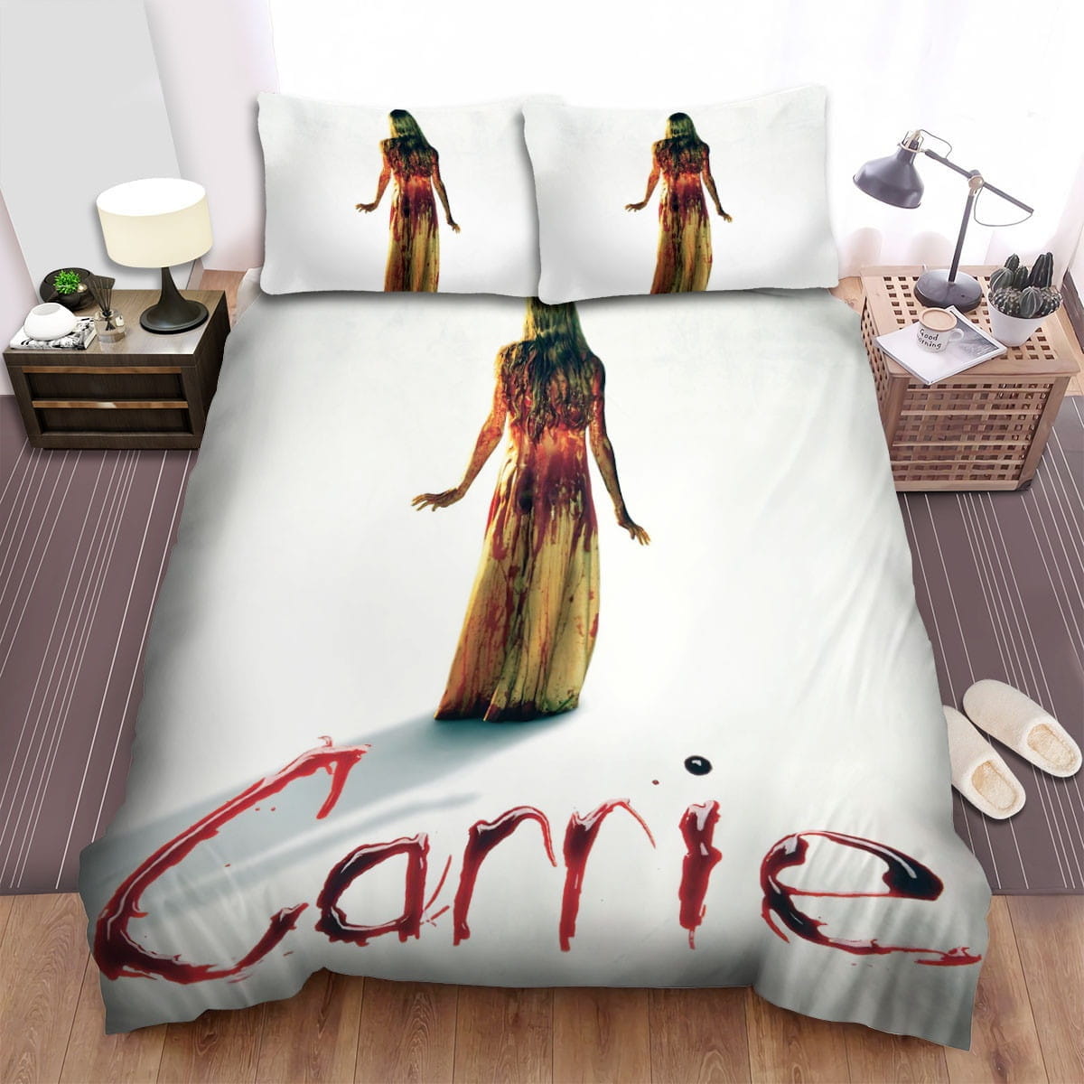 Carrie (1976) Movie Poster Artwork Bedding Sets – Duvet Cover, Flatsheet, Pillowcases For Every Bedroom, For Halloween