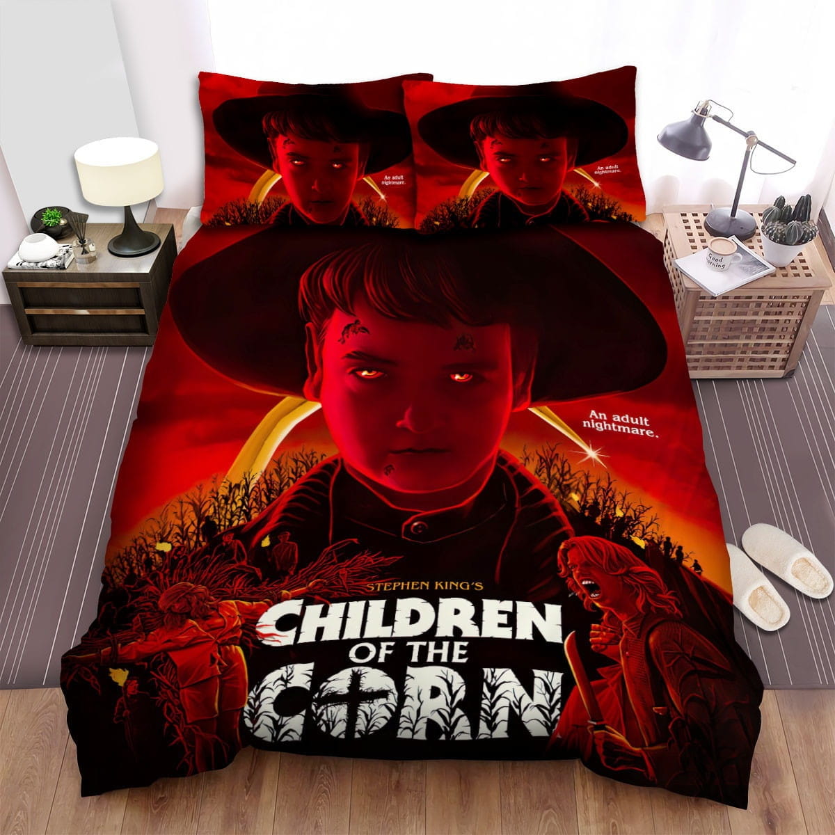 Children Of The Corn Movie Digital Art Bedding Sets, Duvet Cover Flatsheet Gift For Halloween, Thanksgiving, Christmas