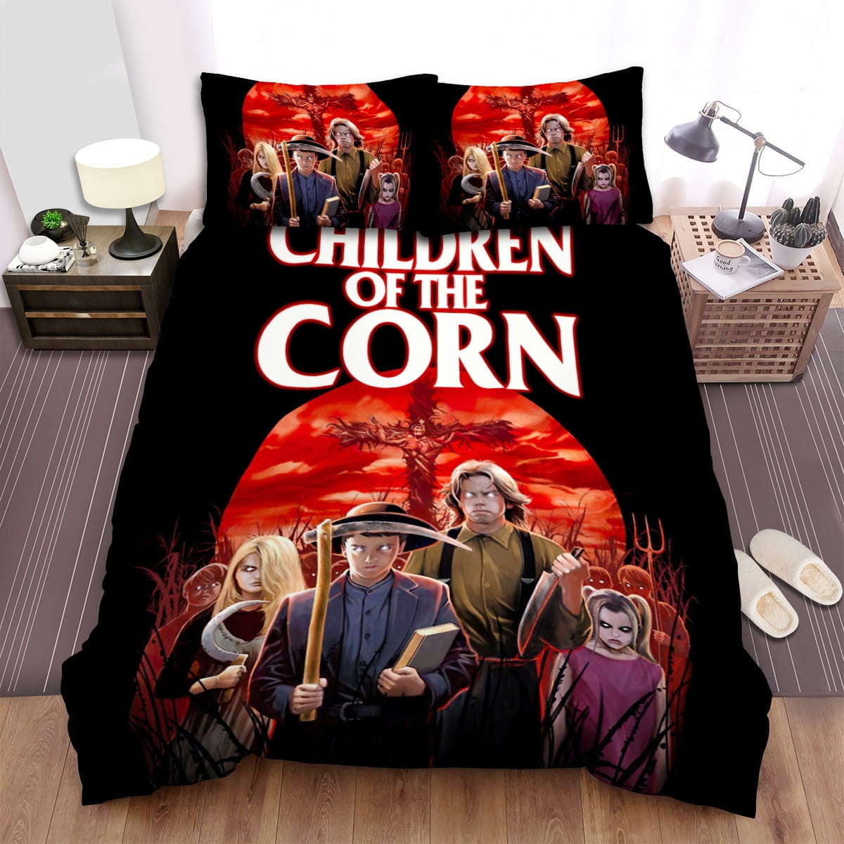 Children Of The Corn Movie Poster 2 Bedding Set, Duvet Cover Gift For Christmas, Birthday, Thanksgiving, For Halloween