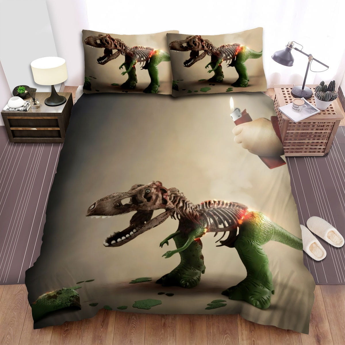 Child’s Play (2019) Chucky Kills Dinosaur Rex Toy Story Poster Bedding Set, Duvet Cover Gift For Christmas, Birthday, Thanksgiving, For Halloween