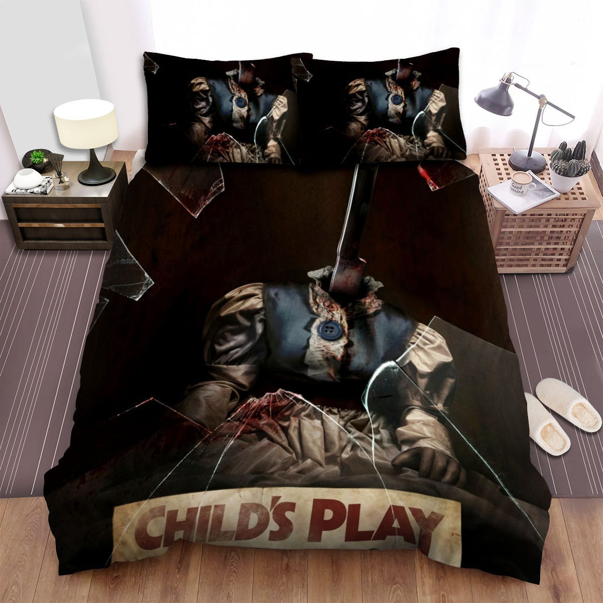 Child’s Play (2019) Chucky Murders Annabelle Poster Bedding Sets Duvet Cover, Flatsheet, Pillowcase For Your Lover, For Halloween