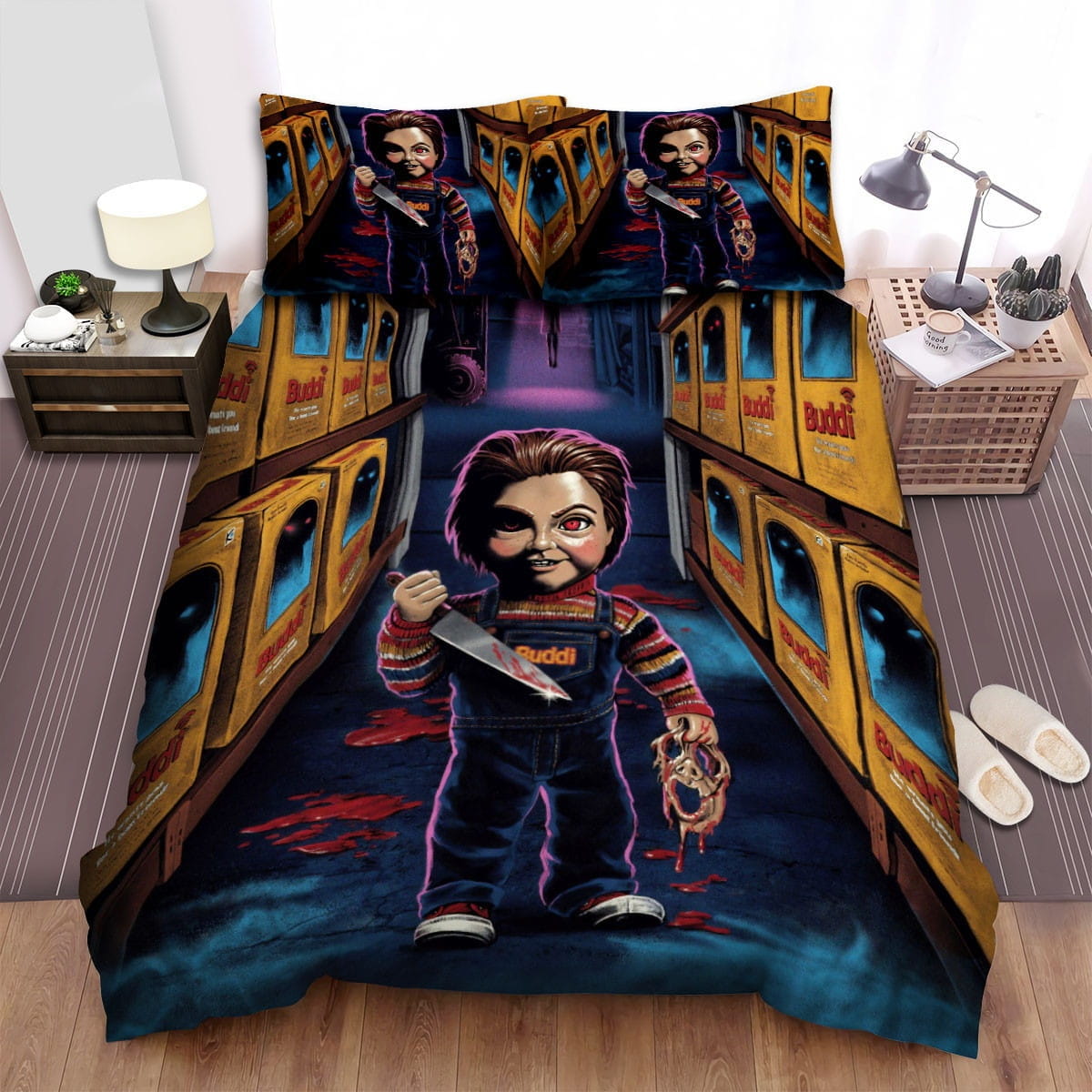 Child’s Play (2019) Movie Illustration 3 Bedding Sets, Duvet Cover Flatsheet Gift For Wife, Husband, Besties, For Halloween
