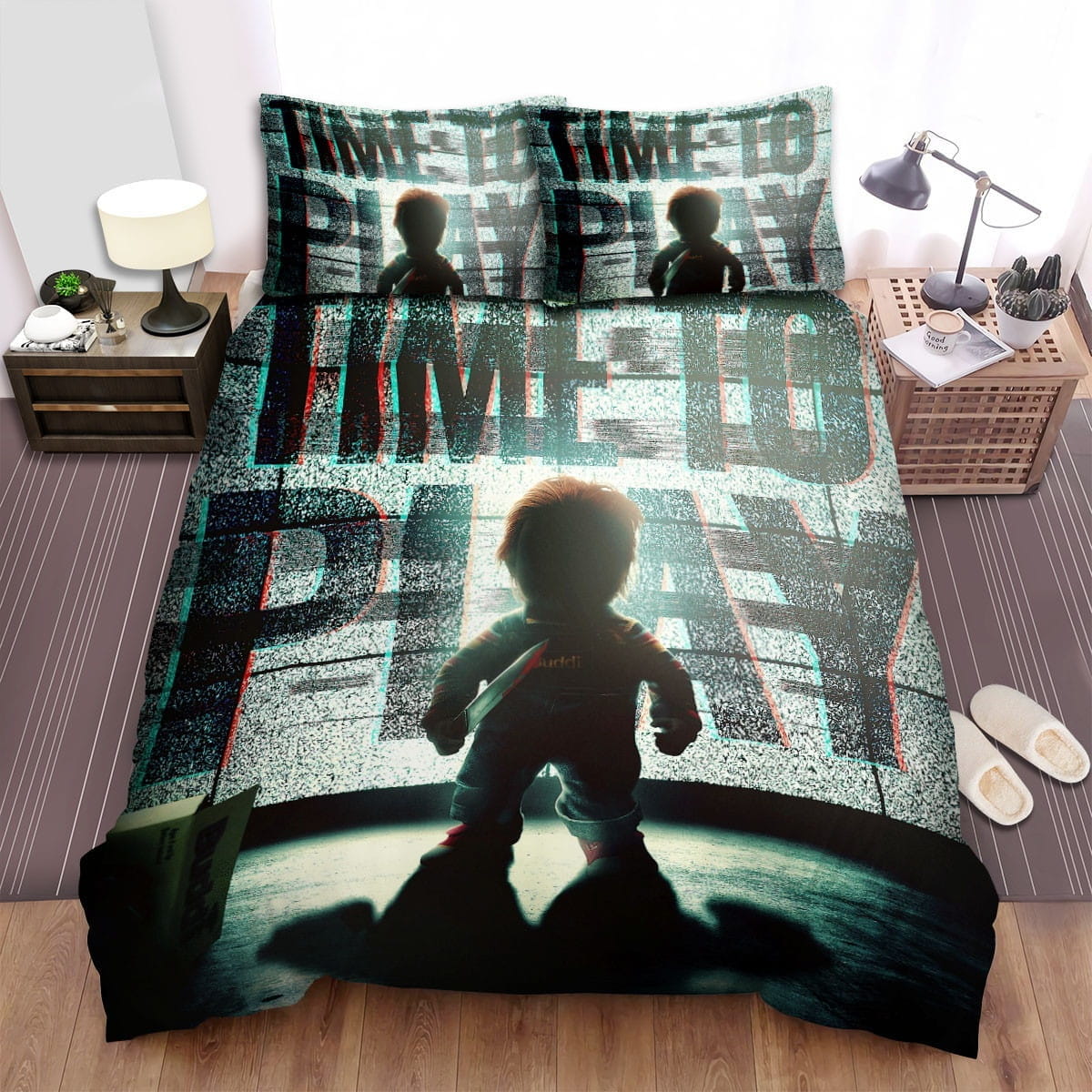 Child’s Play (2019) Movie Poster Artwork 4 Bedding Sets Duvet Cover, Flatsheet, Pillowcase For Your Lover, For Halloween
