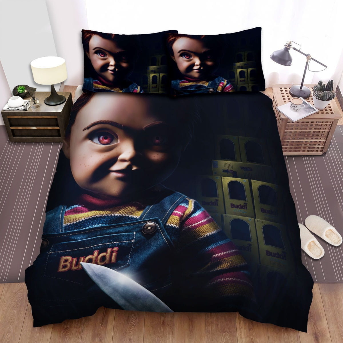 Child’s Play (2019) Movie Poster Artwork Decorative Bedding Sets with Duvet Cover, Flatsheet, Pillowcases, For Halloween