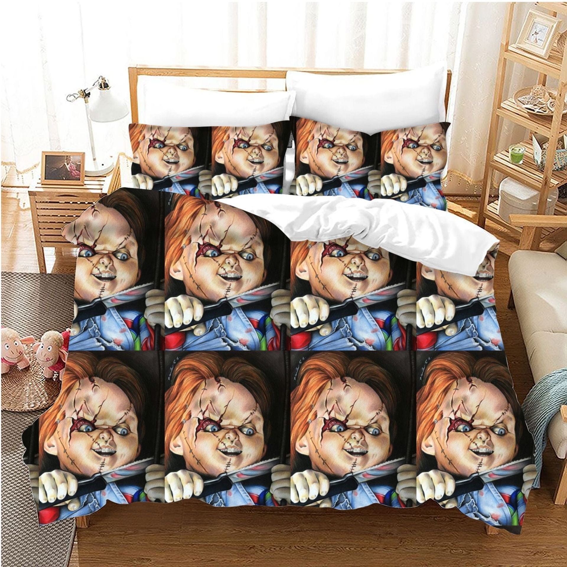 Child’s Play Chucky Horror Movie Bedding Sets – Duvet Cover, Flatsheet, Pillowcases For Every Bedroom, For Halloween