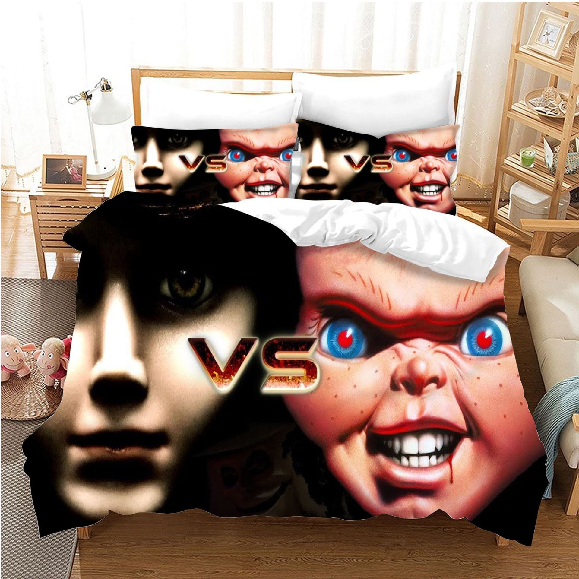 Child’s Play Chucky Horror Movie Bedding Sets Gift For Birthday, Halloween, Christmas, Thanksgiving