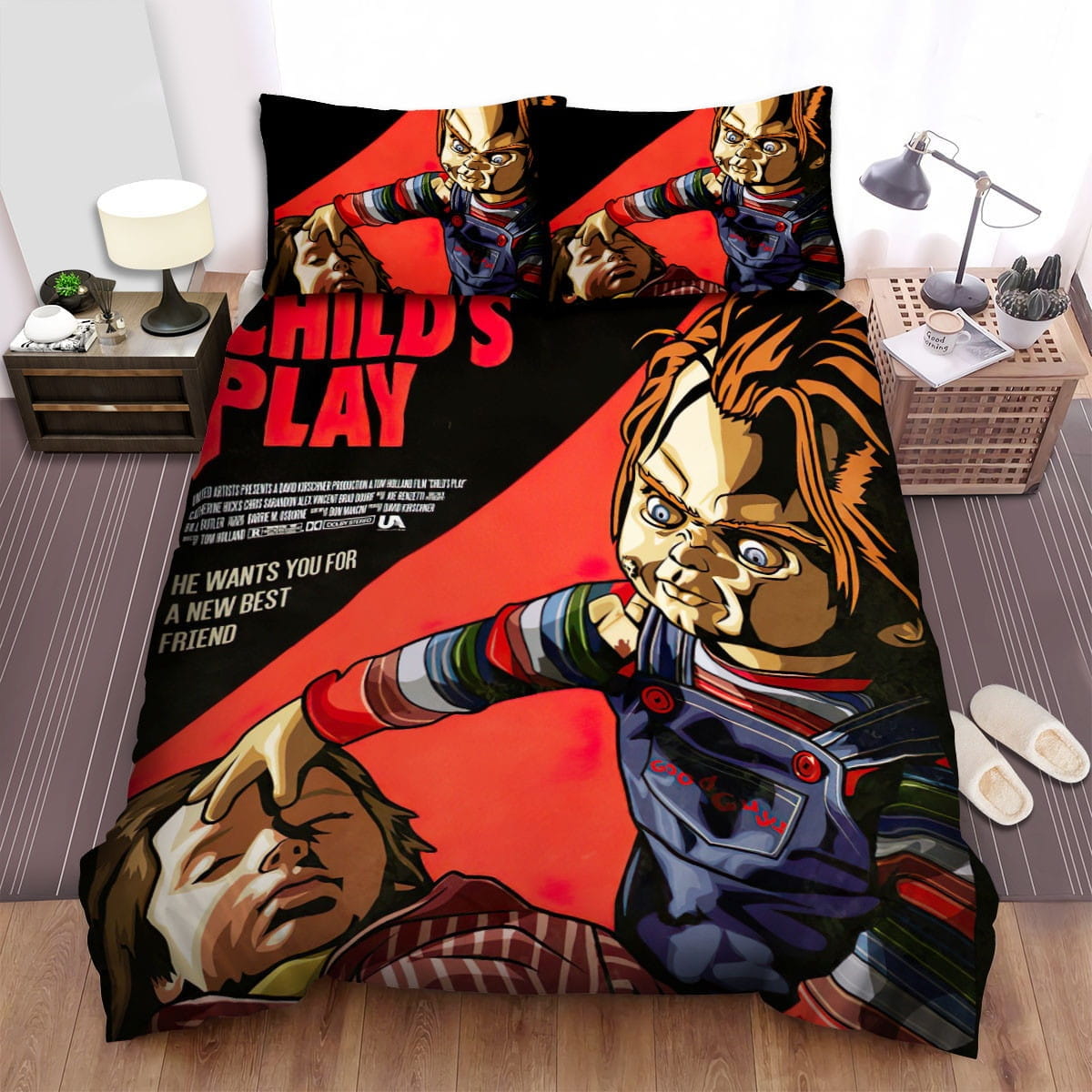 Child’s Play Movie Poster 5 Bedding Sets Duvet Cover, Flatsheet, Pillowcase For Your Lover, For Halloween