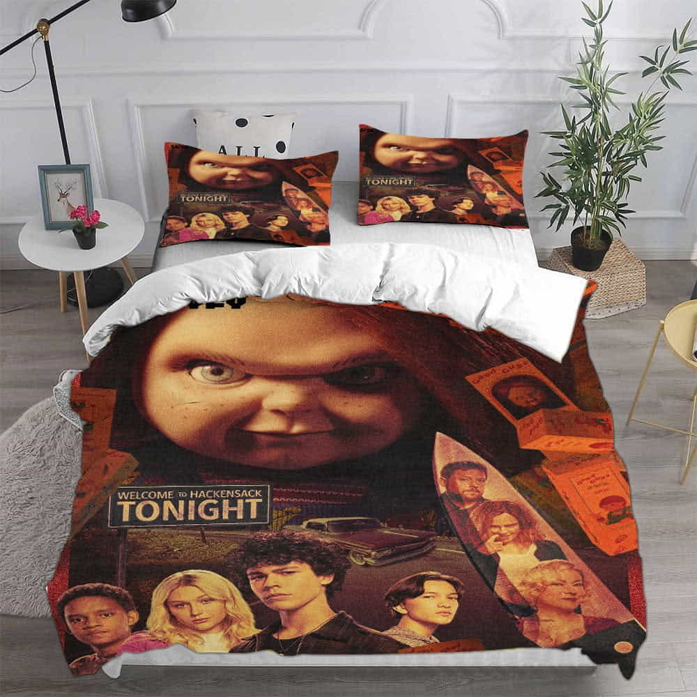 Chucky Bedding Sets Duvet Cover, Flatsheet, Pillowcases Perfect Gift For Fans, For Halloween