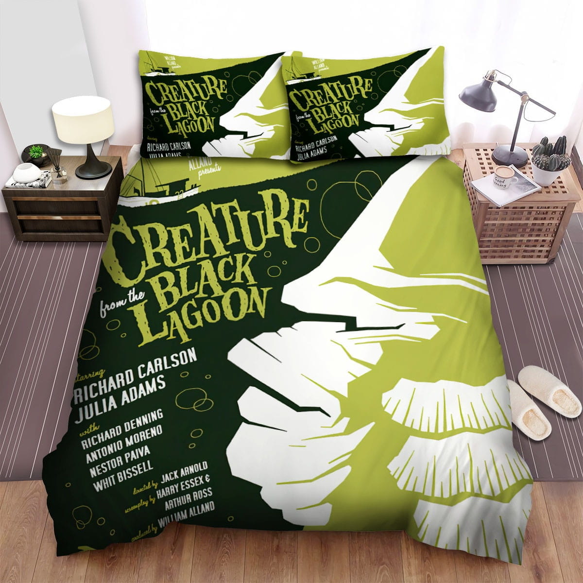 Creature From The Black Lagoon Art Picture Bedding Sets – Duvet Cover, Flatsheet, Pillowcases For Every Bedroom, For Halloween
