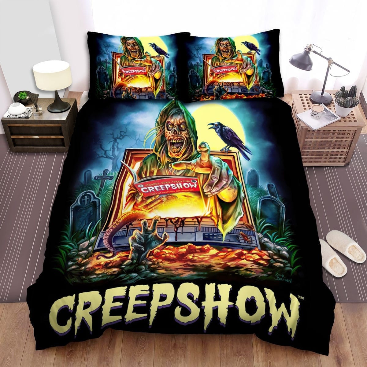 Creepshow 2 (1987) Cemetery Movie Poster Bedding Sets – Duvet Cover, Flatsheet, Pillowcases Perfect Gift For Fans, For Halloween