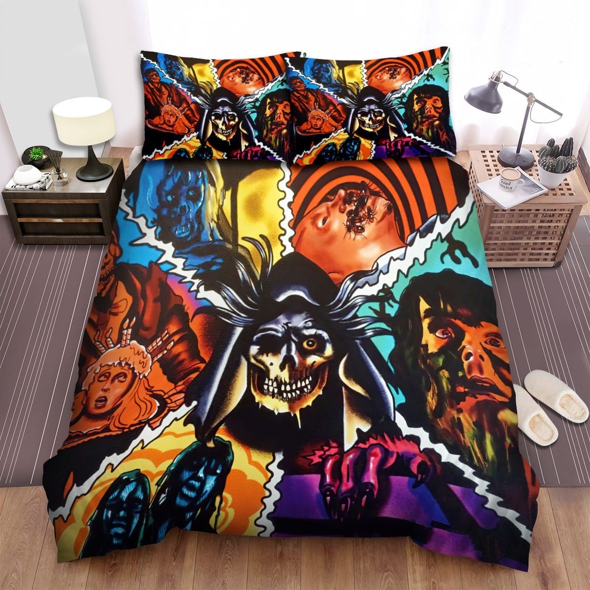 Creepshow 2 (1987) Painting Movie Poster Bedding Set, Duvet Cover Gift For Christmas, Birthday, Thanksgiving, For Halloween