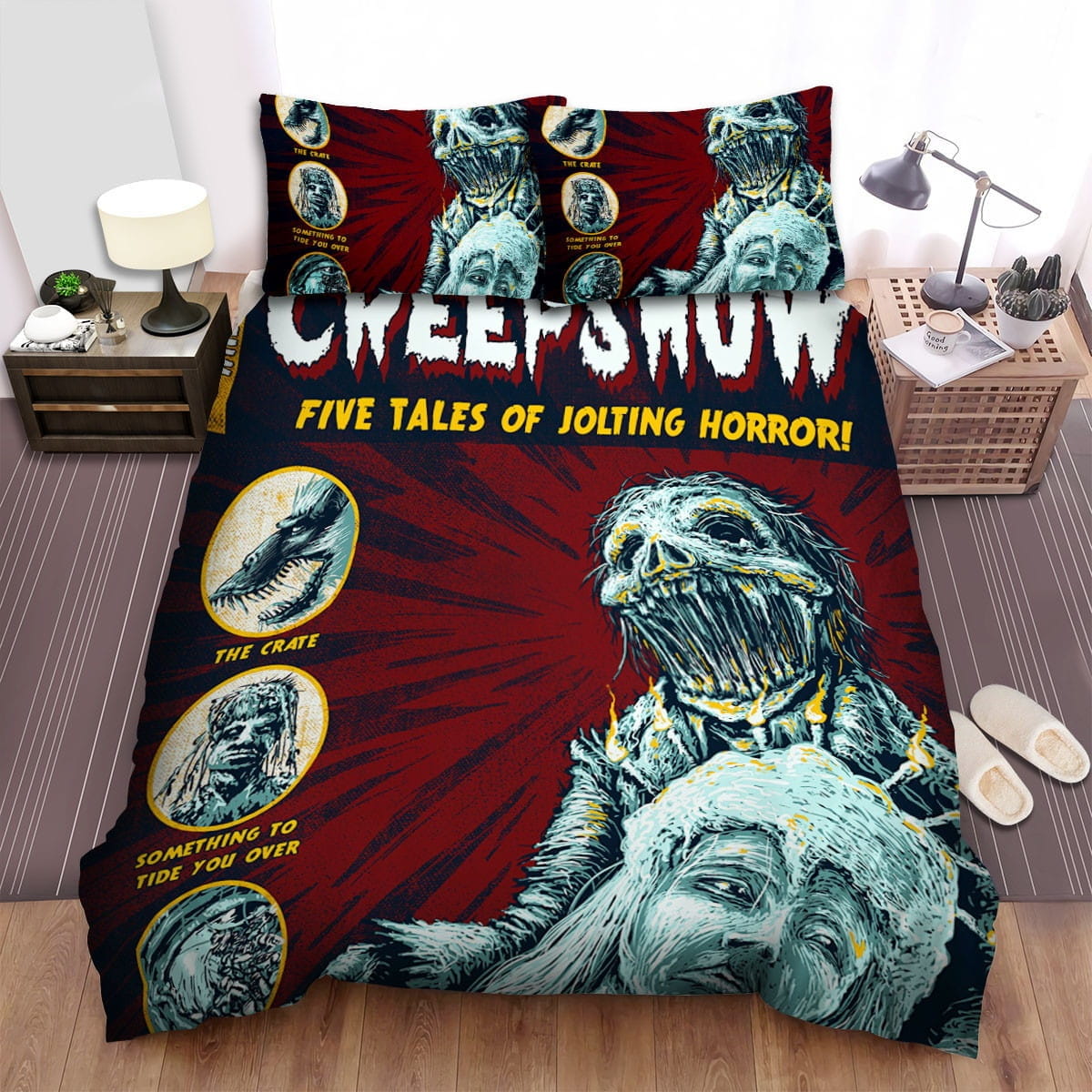 Creepshow Five Tales Of Jolting Horror Decorative Bedding Sets with Duvet Cover, Flatsheet, Pillowcases, For Halloween