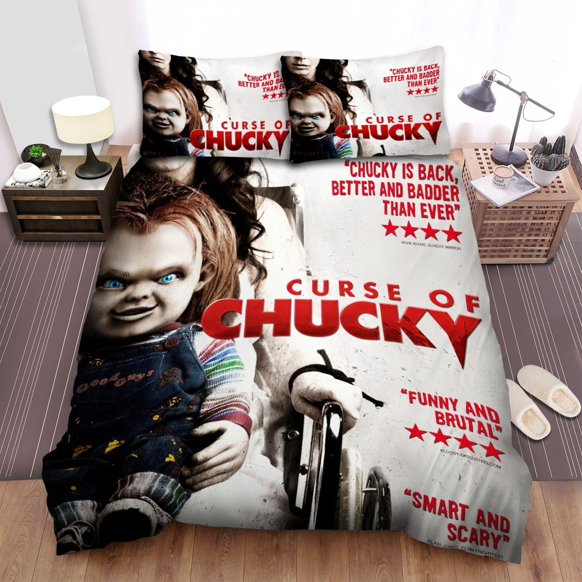 Cult Of Chucky Movie Poster 3 Bedding Sets Duvet Cover, Flatsheet, Pillowcase For Your Lover, For Halloween