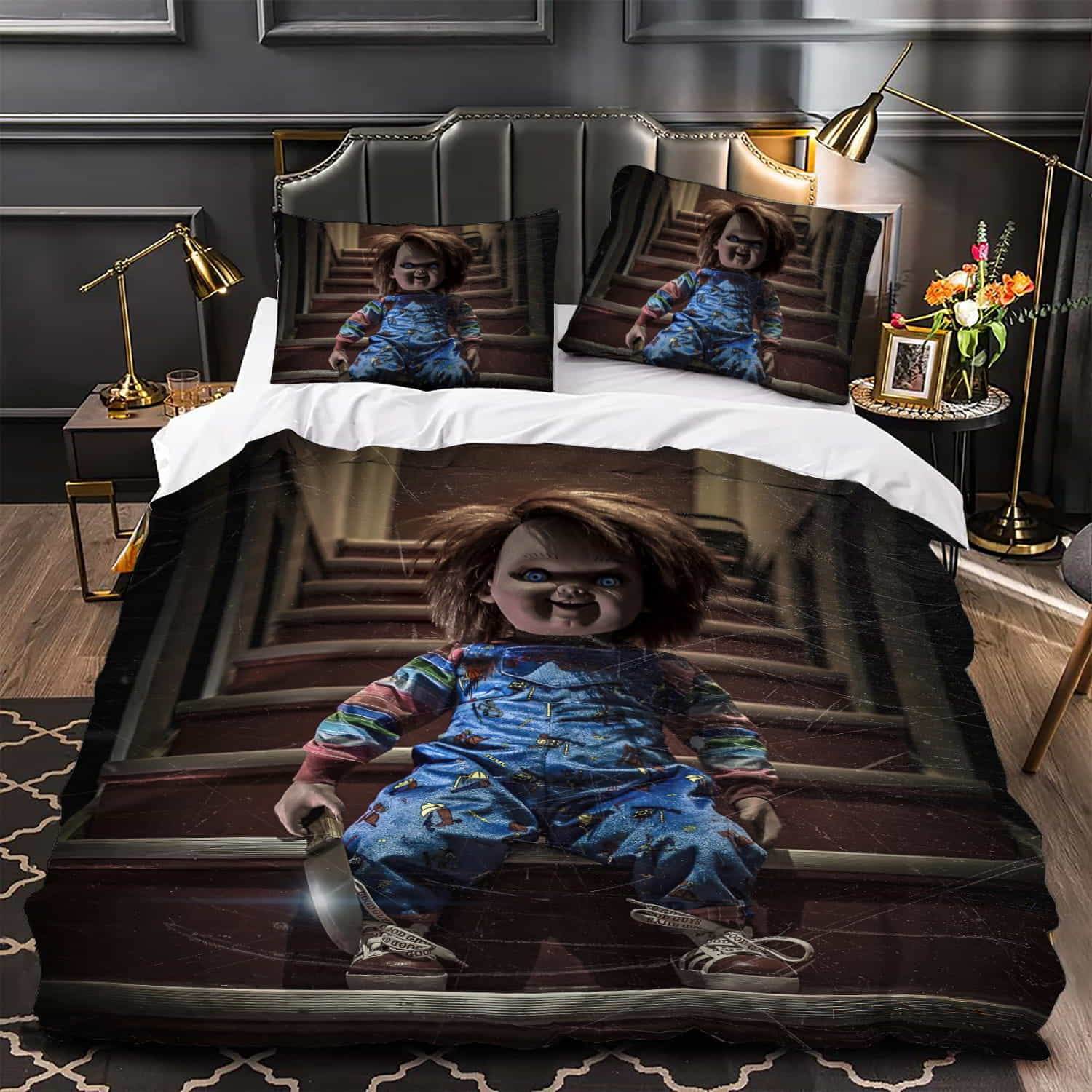 Curse Of Chucky Poster 2 Duvet Cover, Flastsheet, Pillowcase Bedding Set Gift Ideas For Fans, For Halloween
